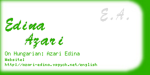 edina azari business card